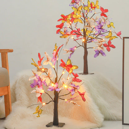 Moderne Art Deco Simulation Schmetterling Baum Form LED Tischlampe Für Schlafzimmer