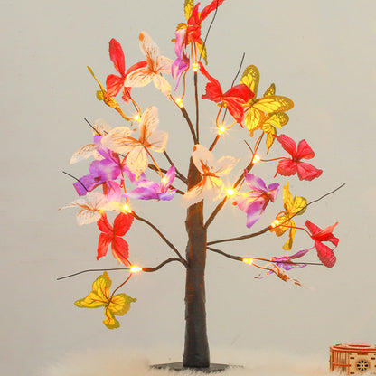 Moderne Art Deco Simulation Schmetterling Baum Form LED Tischlampe Für Schlafzimmer