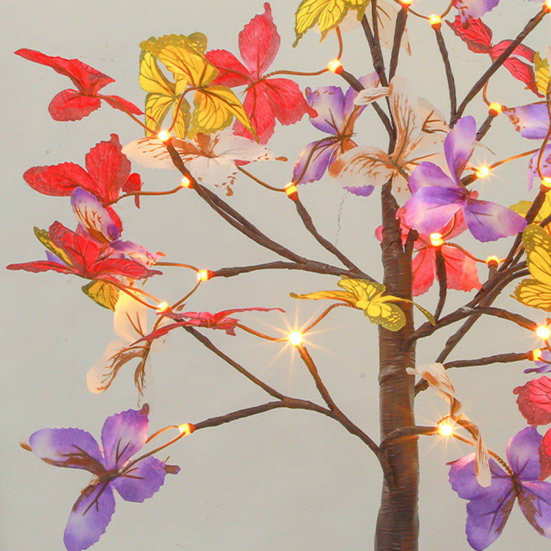 Moderne Art Deco Simulation Schmetterling Baum Form LED Tischlampe Für Schlafzimmer