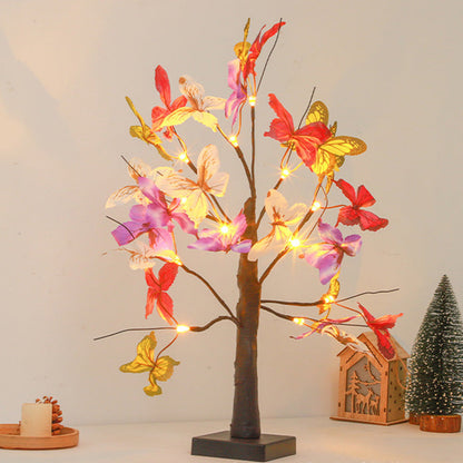 Moderne Art Deco Simulation Schmetterling Baum Form LED Tischlampe Für Schlafzimmer