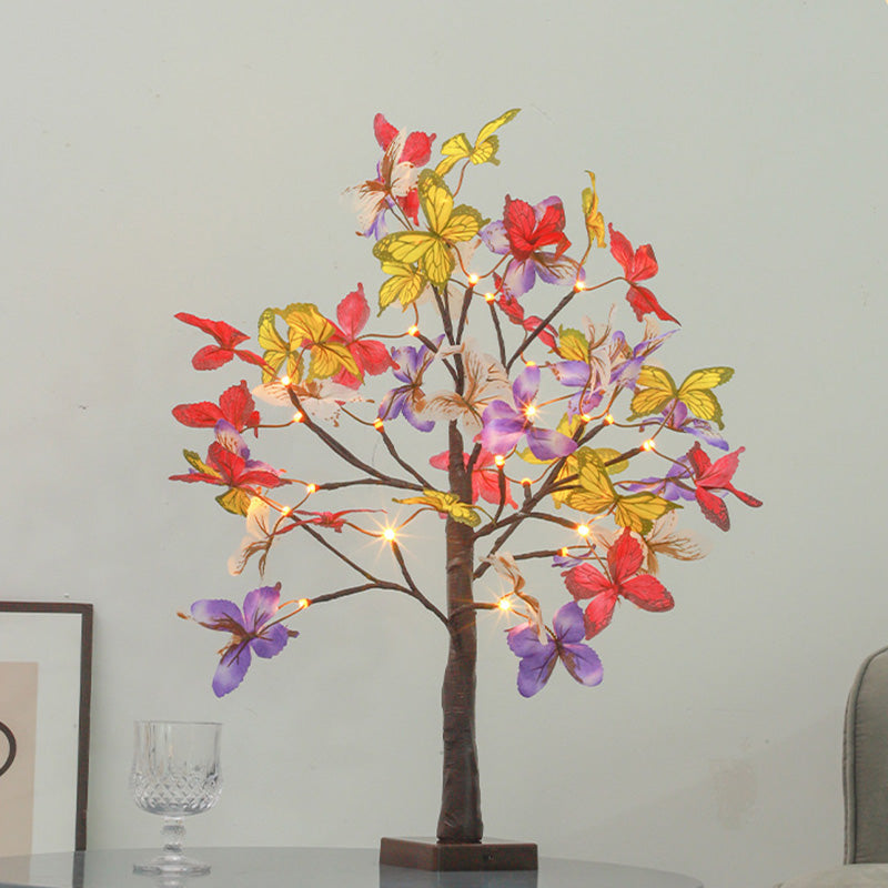 Moderne Art Deco Simulation Schmetterling Baum Form LED Tischlampe Für Schlafzimmer