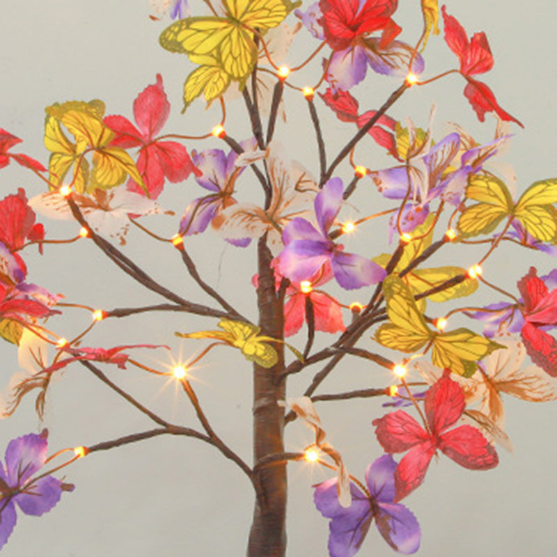 Moderne Art Deco Simulation Schmetterling Baum Form LED Tischlampe Für Schlafzimmer