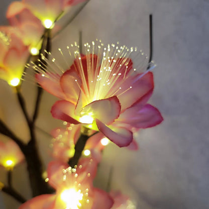 Zeitgenössische Kreative Plastikstoff Künstliche Rosenblume Baum LED Tischlampe Für Schlafzimmer