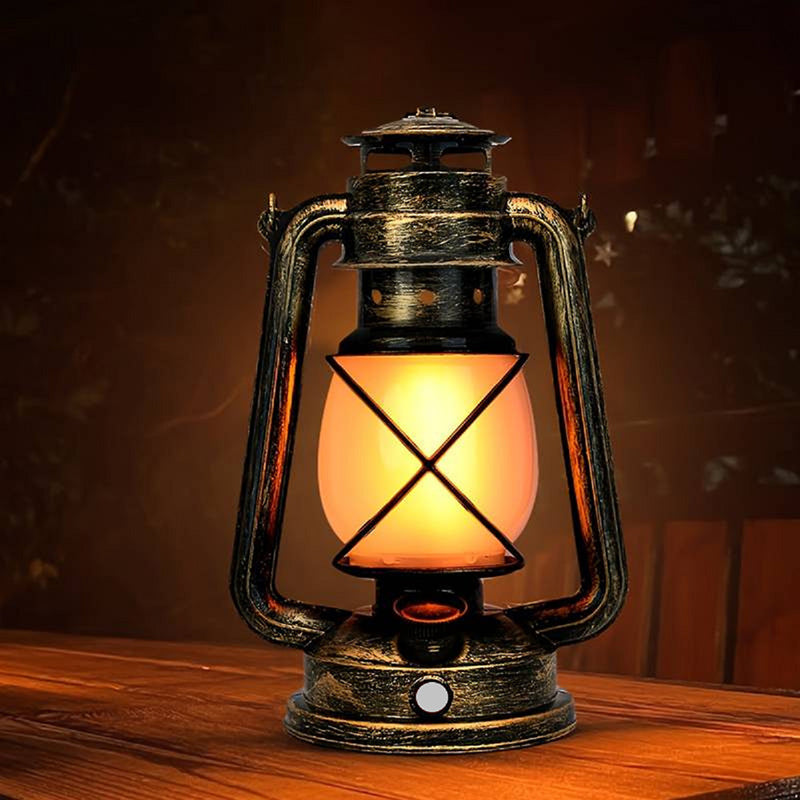 Traditionelle Vintage USB Pferdelampe Laterne Runde ABS LED Tischlampe für Wohnzimmer