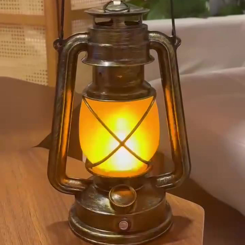 Traditionelle Vintage USB Pferdelampe Laterne Runde ABS LED Tischlampe für Wohnzimmer