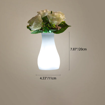 Moderne Minimalistische USB-Vase Runde Zylinder Quadratische PE-Kunststoff LED Tischlampe Für Esszimmer