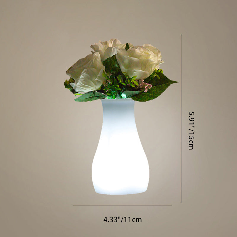 Moderne Minimalistische USB-Vase Runde Zylinder Quadratische PE-Kunststoff LED Tischlampe Für Esszimmer