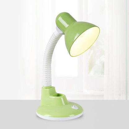 Zeitgenössischer skandinavischer Stifthalter runder Kegel Kunststoff 1-Licht Tischlampe für das Schlafzimmer