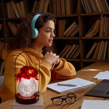 Zeitgenössische kreative Nelken runde Kunststoff-LED-Tischlampe für das Schlafzimmer