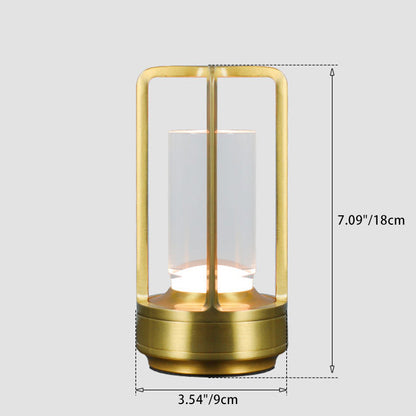 Moderne Minimalistische Runde Rechteckige Acryl Eisen LED Tischlampe Für Das Wohnzimmer