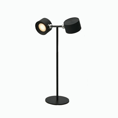 Moderne Minimalistische Aufladbare Rotierende ABS PC Runde LED Tischlampe Für Studium