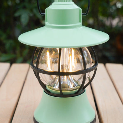 Zeitgenössische Retro wasserdichte wiederaufladbare/Batterie ABS PS PP Stahl Laterne Hängende LED Tischlampe Außenlicht für den Garten