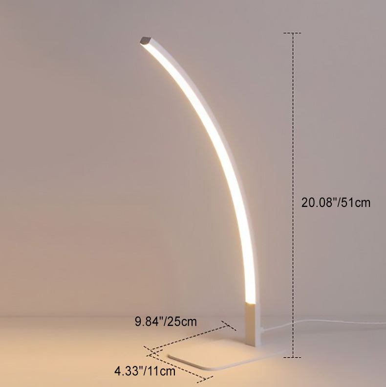 Moderne Minimalistische USB Gebogene Eisen Aluminium LED Schreibtischlampe Für Studium