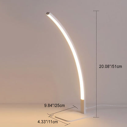 Moderne Minimalistische USB Gebogene Eisen Aluminium LED Schreibtischlampe Für Studium