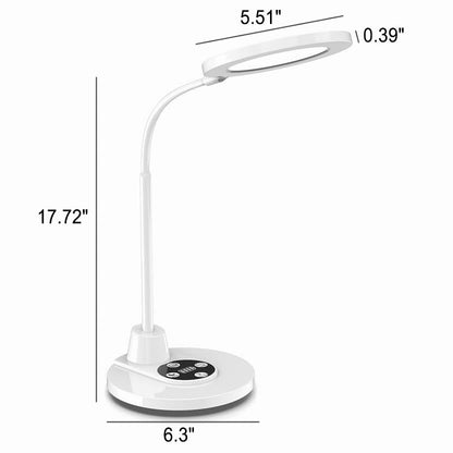 Moderne Reine Weiße Kunststoff Lese-Augen-Schutz LED Tischlampe