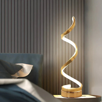 Elegante Spiral Glow LED Schreibtischlampe – Energieeffizient, Nachhaltig & Augenfreundliches Design