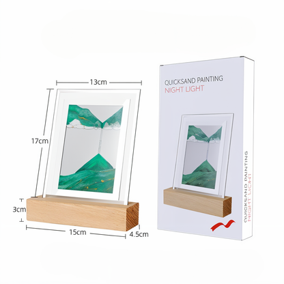 3DFlow Nachtlicht - Kreativer Rahmen Treibsand Kunstdekor