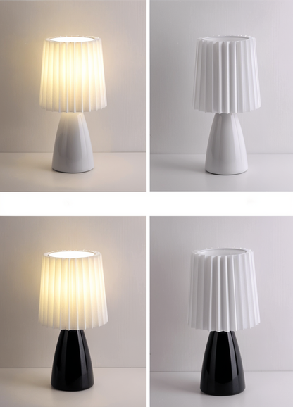 ConePleated Tischleuchte - LED Keramik Milkshake Schreibtischlampe