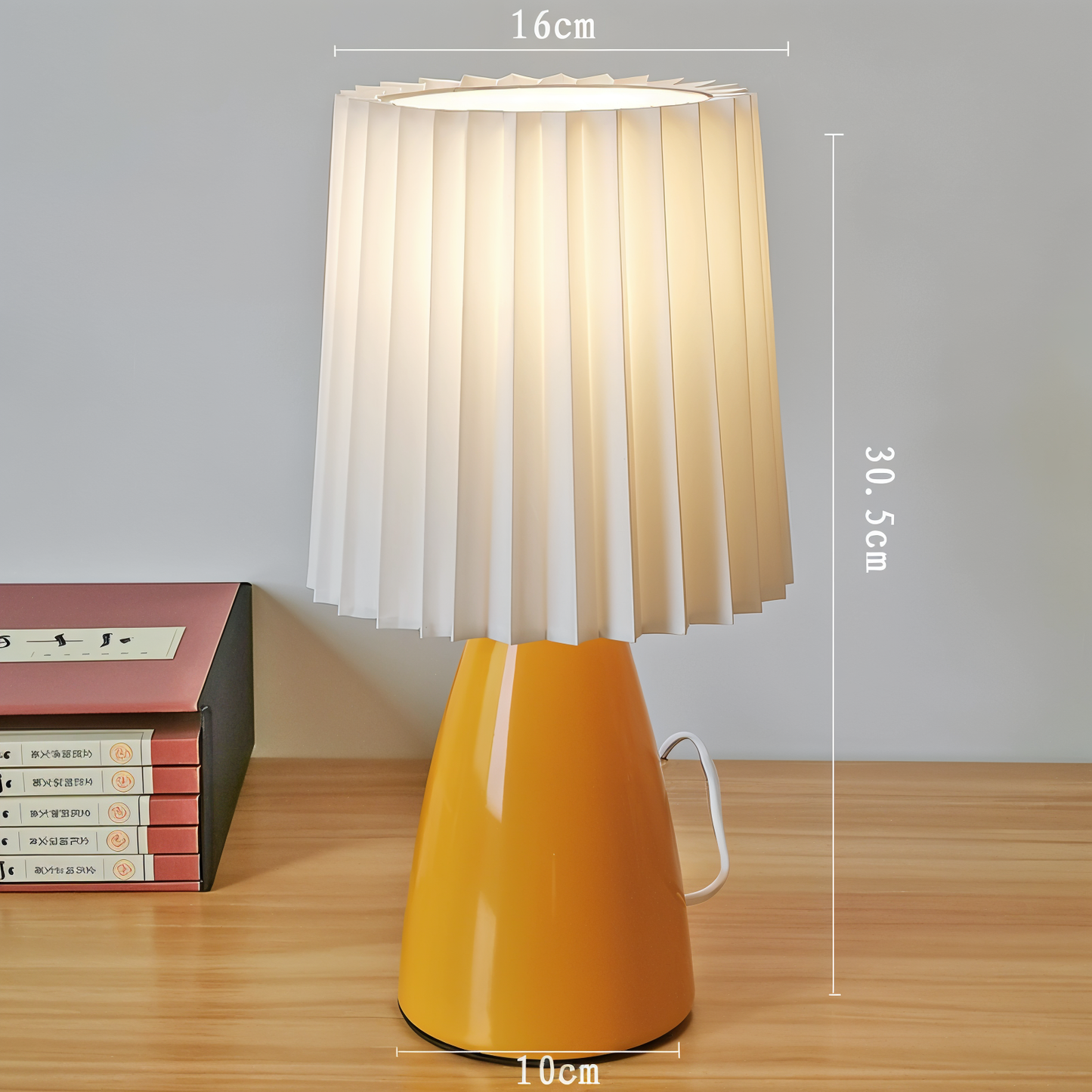 ConePleated Tischleuchte - LED Keramik Milkshake Schreibtischlampe