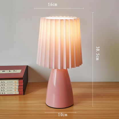 ConePleated Tischleuchte - LED Keramik Milkshake Schreibtischlampe