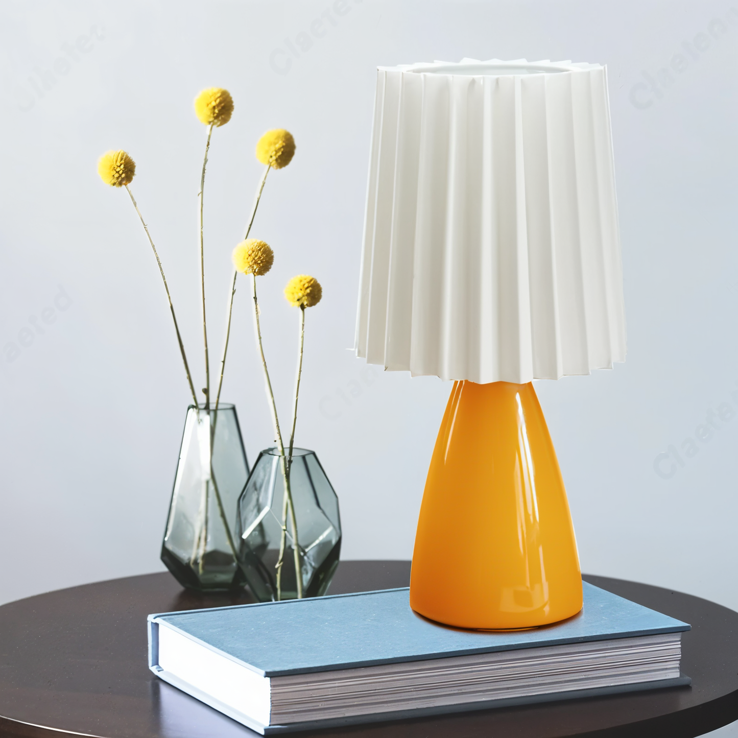 ConePleated Tischleuchte - LED Keramik Milkshake Schreibtischlampe