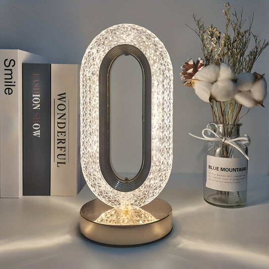 Crystal Tischleuchte - Luxe Kristall Tischlampe - LED Oval Tischlampe