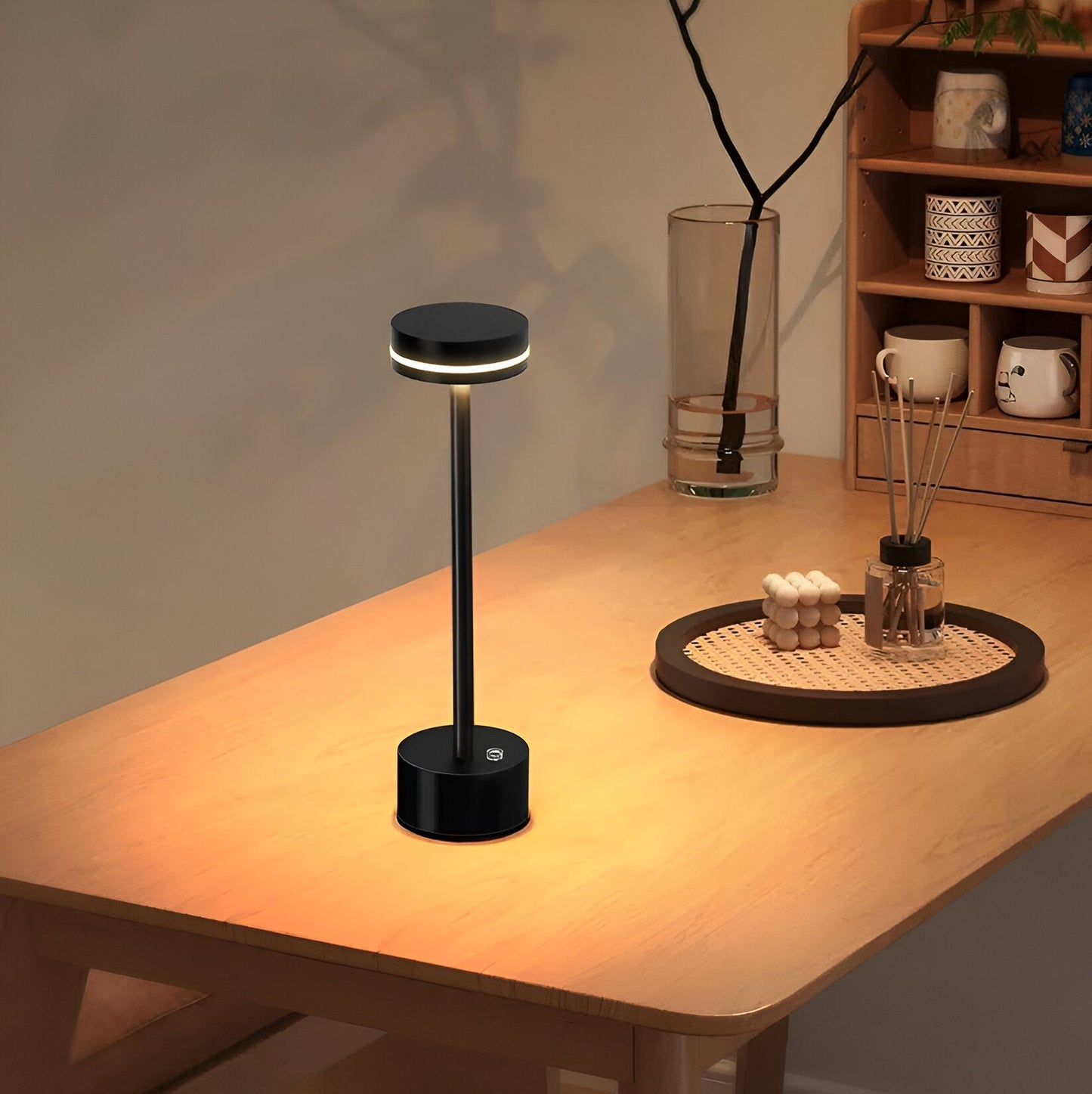 Mantle Touch Lampe - Tragbare, wiederaufladbare Tischleuchte - Dimmbares Licht