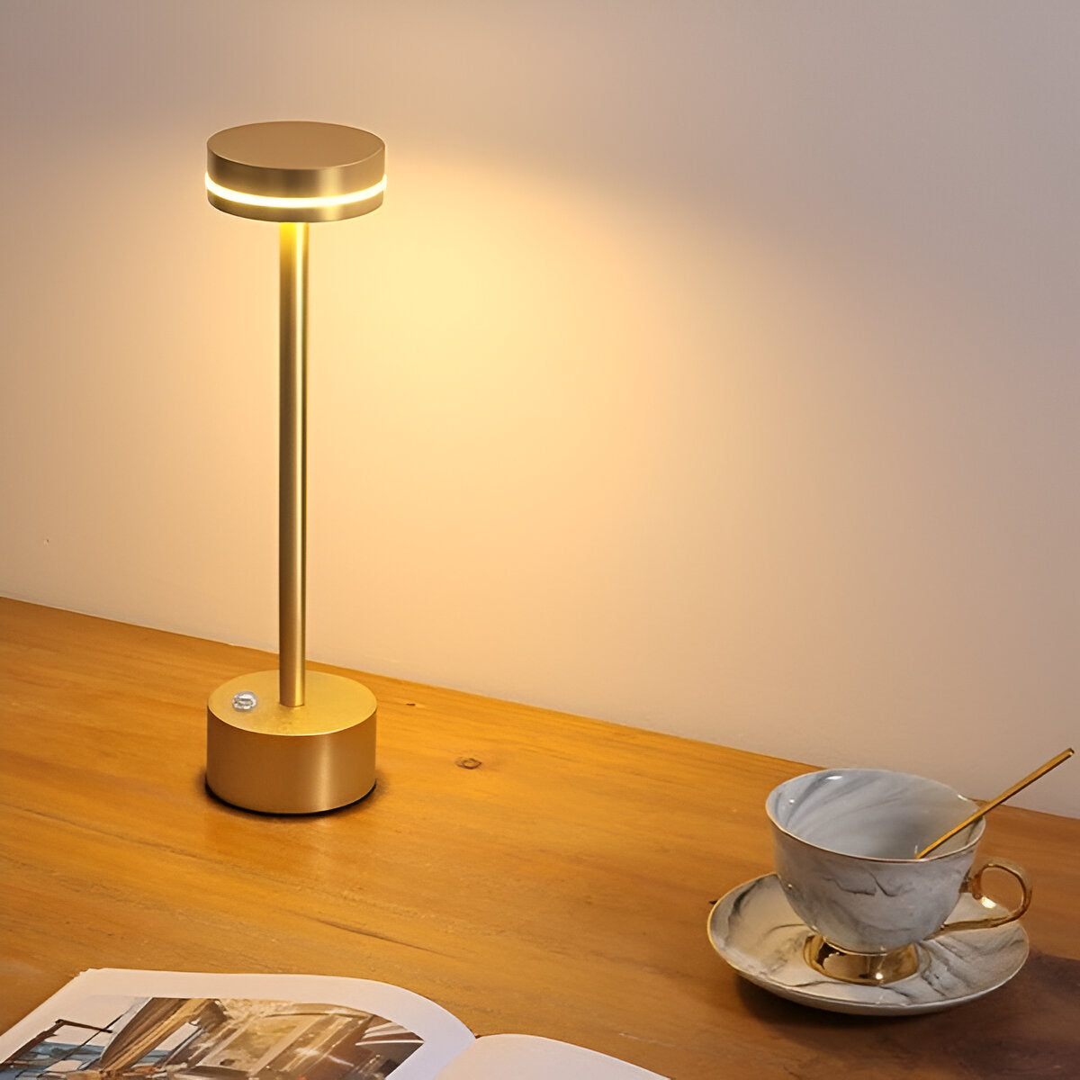 Mantle Touch Lampe - Tragbare, wiederaufladbare Tischleuchte - Dimmbares Licht