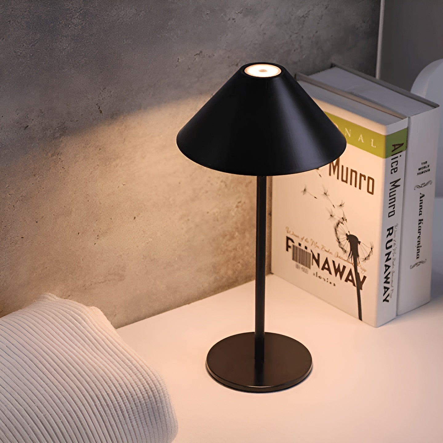 LumiLuxe - Dimmable Nordic Cone LED Table Lamp with Touch Control