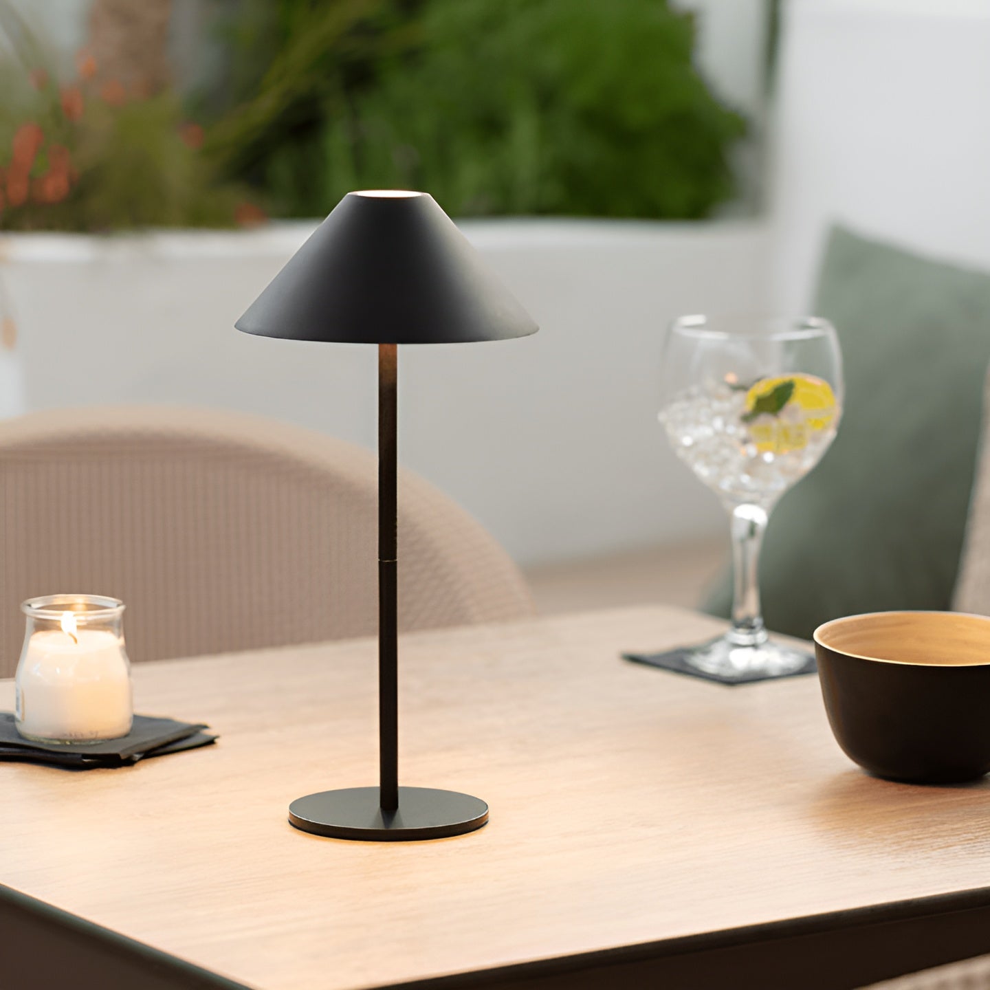 LumiLuxe - Dimmable Nordic Cone LED Table Lamp with Touch Control