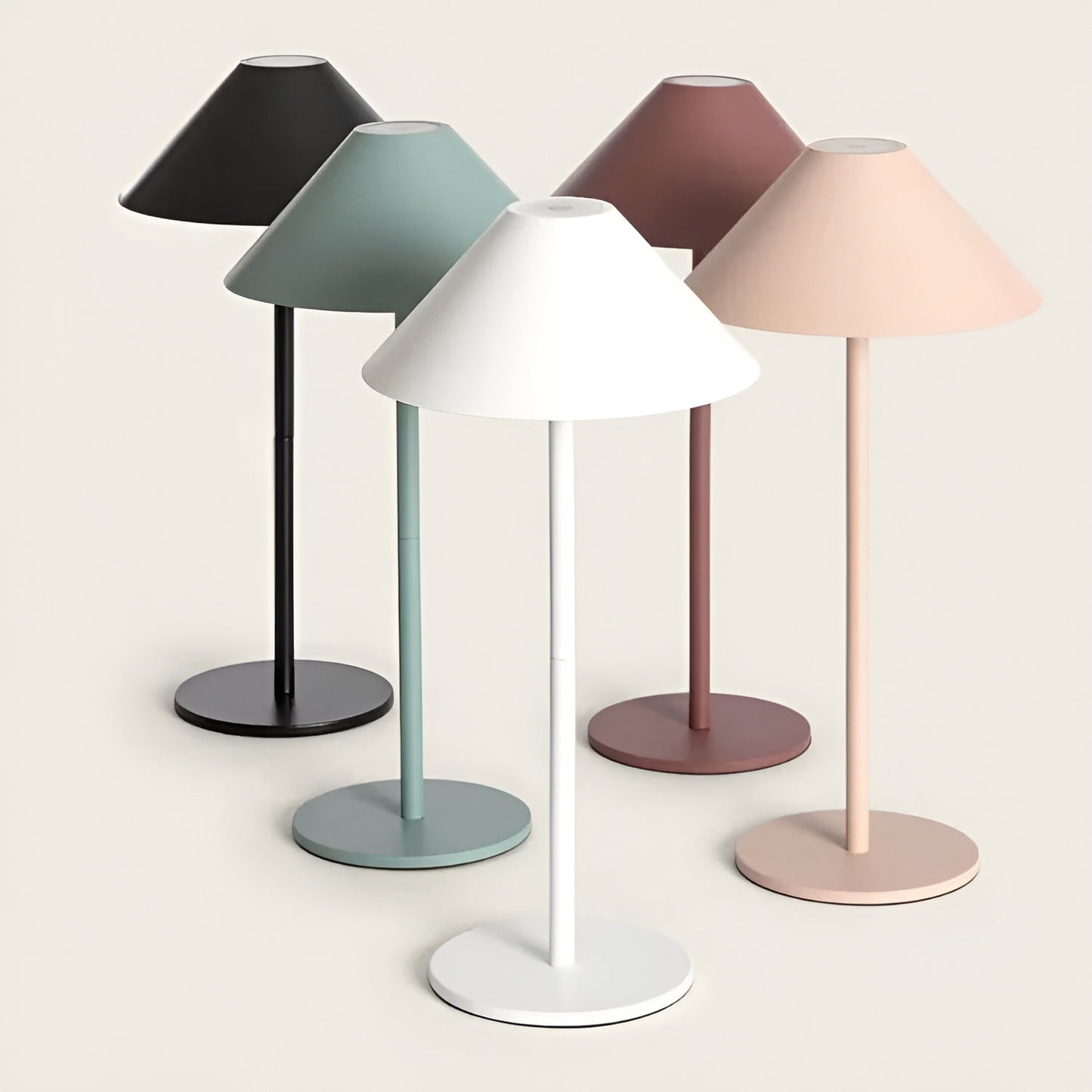 LumiLuxe - Dimmable Nordic Cone LED Table Lamp with Touch Control