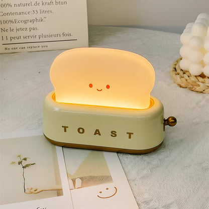 TinyToast Tischlampe - Tragbares Brotbackautomaten-Nachtlicht - Dimmbare LED-Lampe