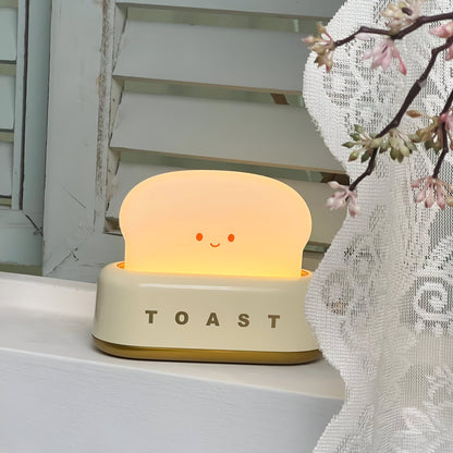 TinyToast Tischlampe - Tragbares Brotbackautomaten-Nachtlicht - Dimmbare LED-Lampe