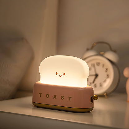 TinyToast Tischlampe - Tragbares Brotbackautomaten-Nachtlicht - Dimmbare LED-Lampe