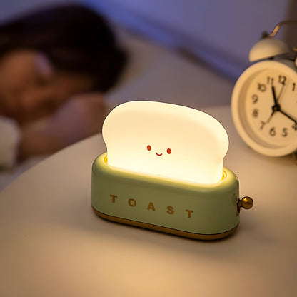 TinyToast Tischlampe - Tragbares Brotbackautomaten-Nachtlicht - Dimmbare LED-Lampe