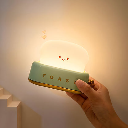 TinyToast Tischlampe - Tragbares Brotbackautomaten-Nachtlicht - Dimmbare LED-Lampe