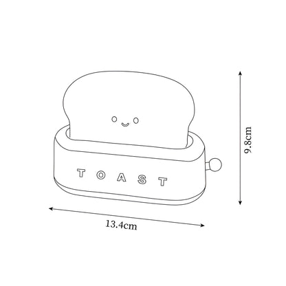 TinyToast Tischlampe - Tragbares Brotbackautomaten-Nachtlicht - Dimmbare LED-Lampe