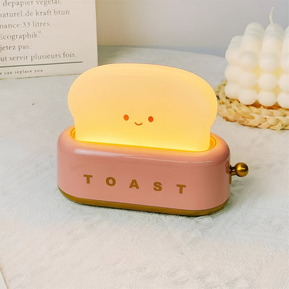 TinyToast Tischlampe - Tragbares Brotbackautomaten-Nachtlicht - Dimmbare LED-Lampe