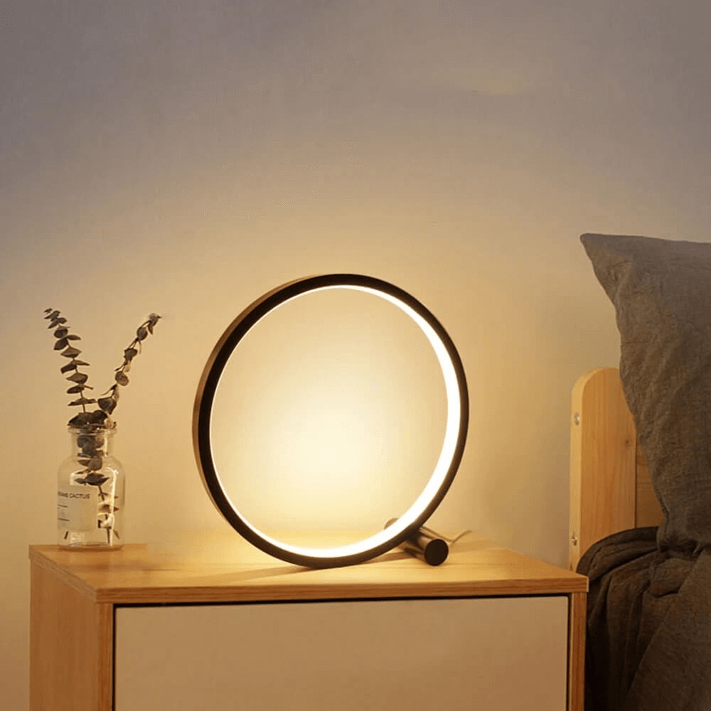 Halo Glo Lampe - LED Minimalistische Dimmbar Runde Tischlampe