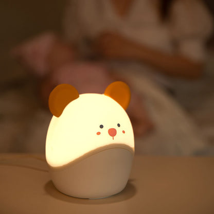 Cartoon Maus Silikon USB Weiches Licht LED Nachttischlampe