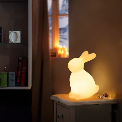 Zeitgenössische kreative Rabbit PE LED Tischlampe für das Schlafzimmer