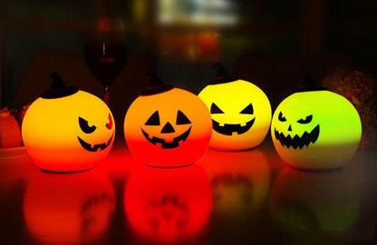 Halloween Runde Kürbis Pat Nachtlicht Bunte dekorative LED Tischlampe