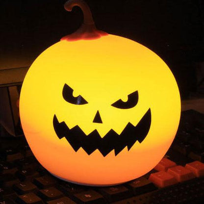 Halloween Runde Kürbis Pat Nachtlicht Bunte dekorative LED Tischlampe