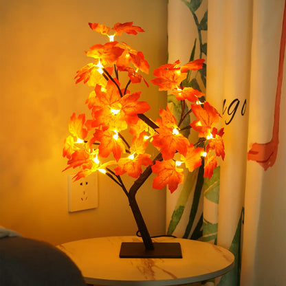 LED Ahornblatt Licht 24 Lichter Weihnachten Dekoration USB Baum Tischlampe