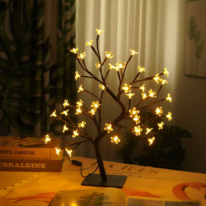 48 Lichtblüte Kirschblütenbaum Licht USB Dekoration LED Baum Tischlampe