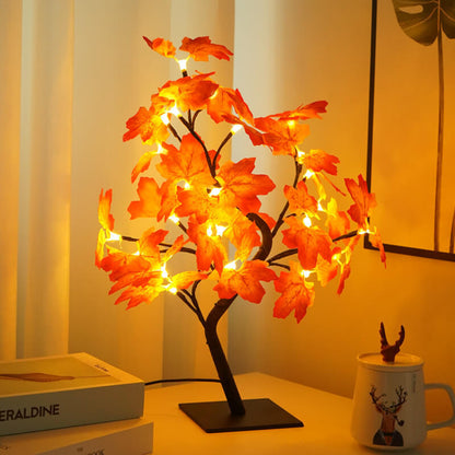 LED Ahornblatt Licht 24 Lichter Weihnachten Dekoration USB Baum Tischlampe