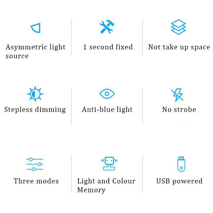 Computer Laptop Monitor Anti-Blaulicht E-Reading LED USB Bildschirmlampe