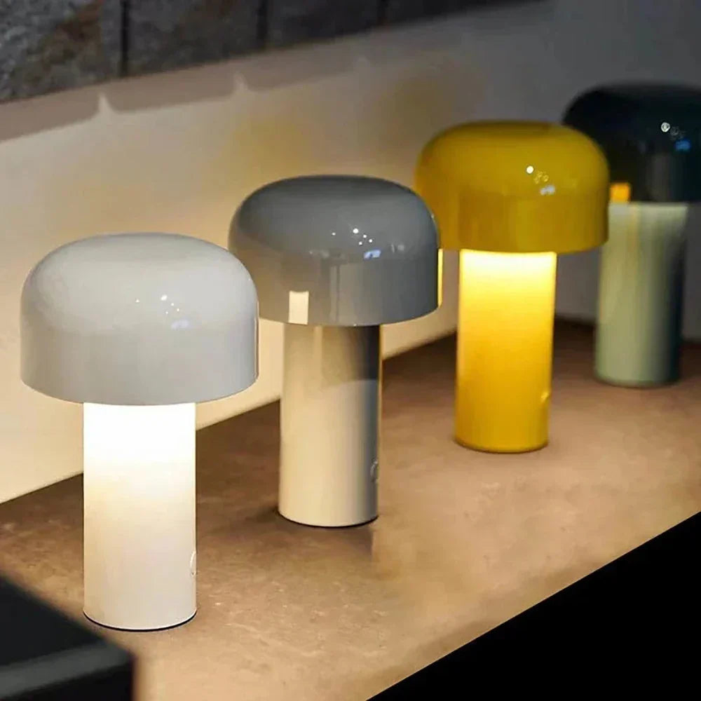 Italienischer Designer Pilz Tischlampe Nachtlicht - Tragbare kabellose Touchlampe