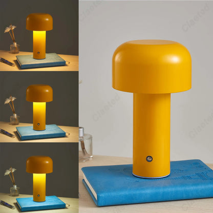 Italienischer Designer Pilz Tischlampe Nachtlicht - Tragbare kabellose Touchlampe