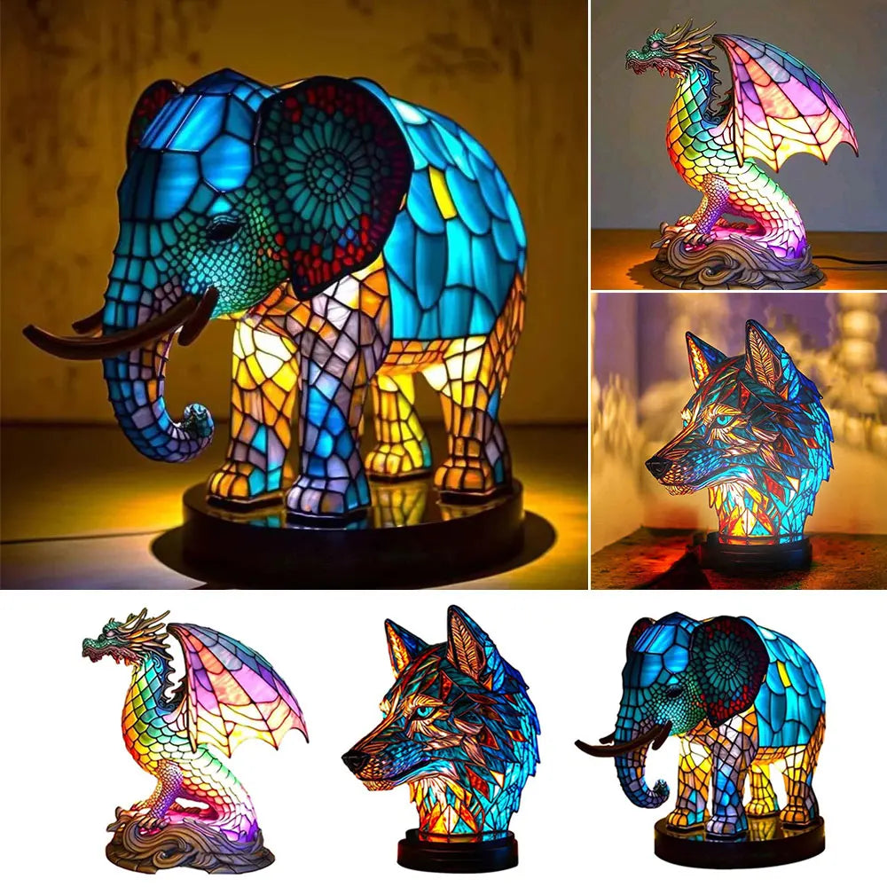 3D Lampe aus Glas Tier Dekoration